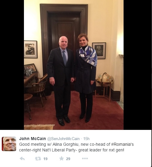 John McCain şi Alina Gorghiu