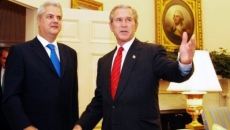 Adrian Năstase şi George Bush