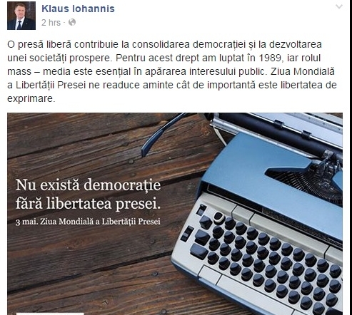 Mesajul lui Klaus Iohannis