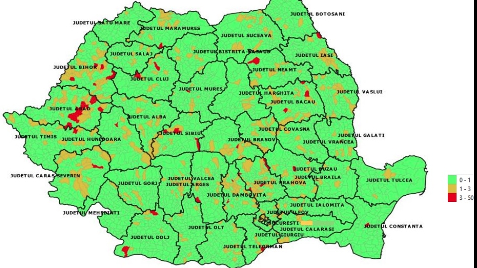 scoala 40 constanta harta HARTA localităţilor în care elevii NU vor merge la şcoală din 14 